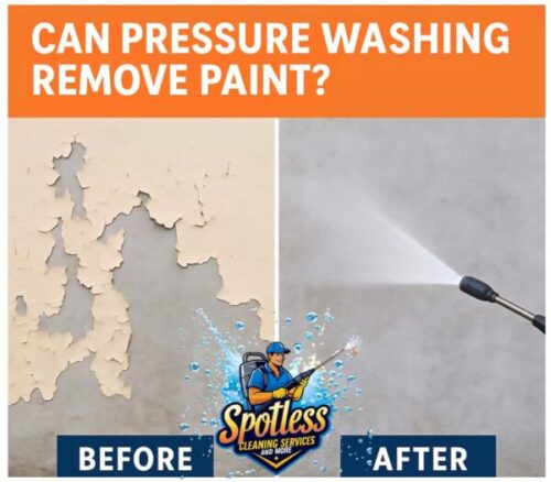 pressure washing remove paint