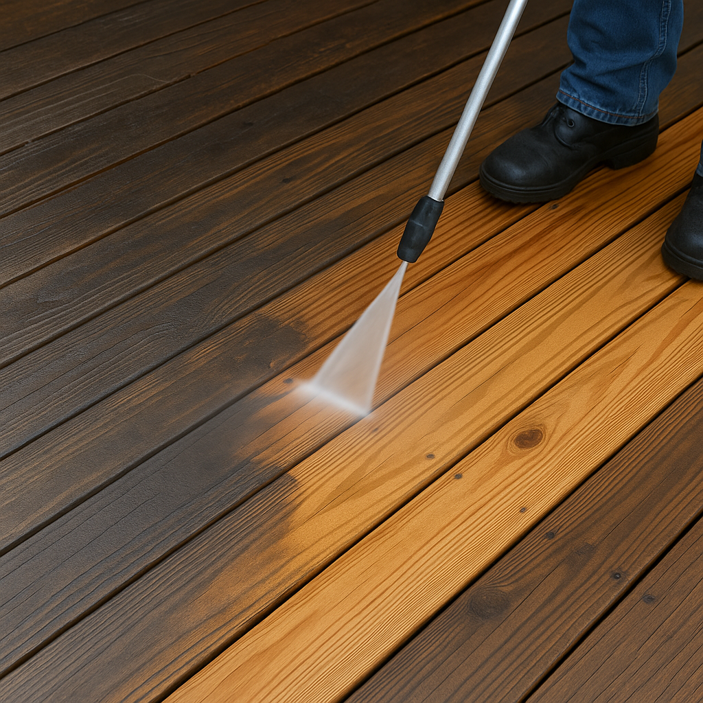 pressure washing stain removal