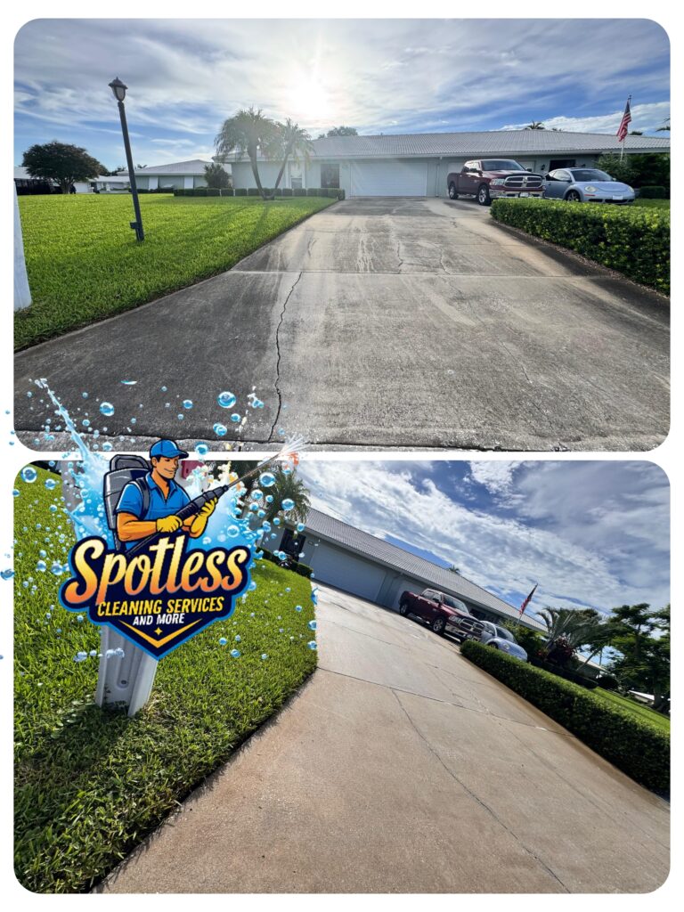 time to pressure wash your driveway