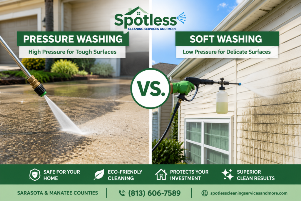 Pressure Washing vs Soft Washing