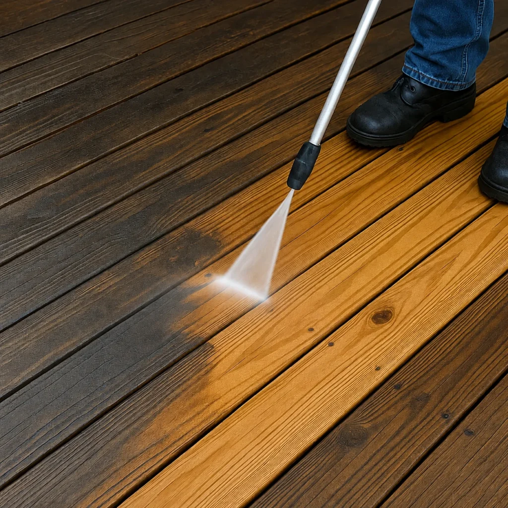 pressure washing stain removal