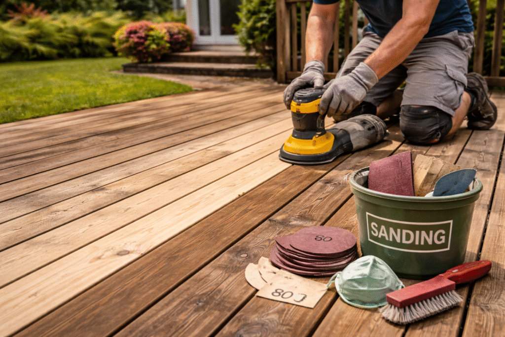should i pressure wash my deck before sanding