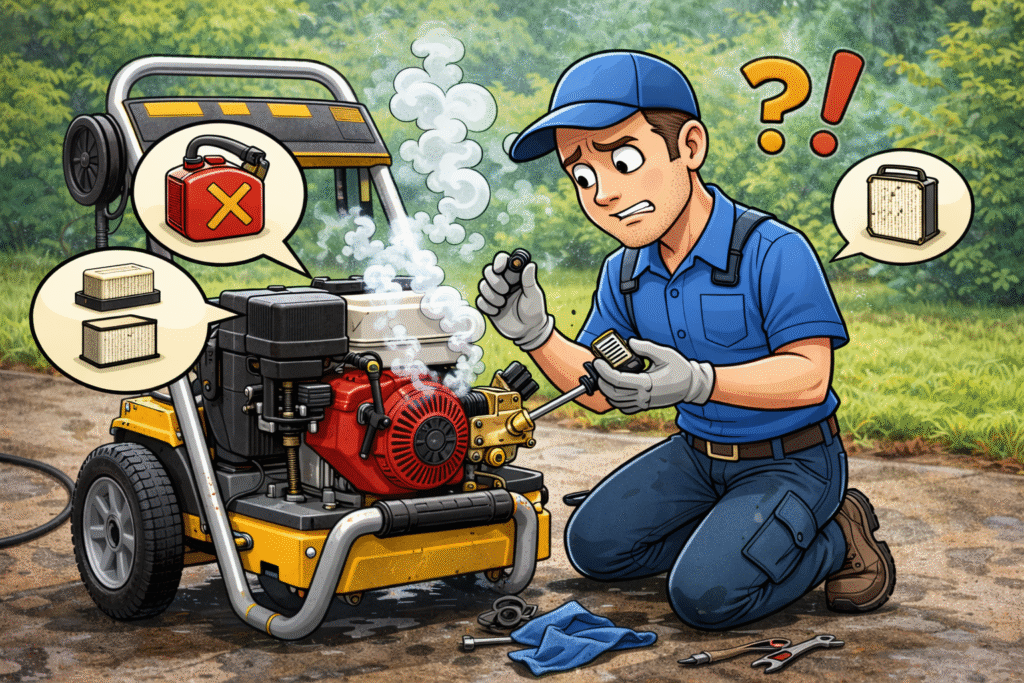 things to troubleshoot when my pressure washer won't start