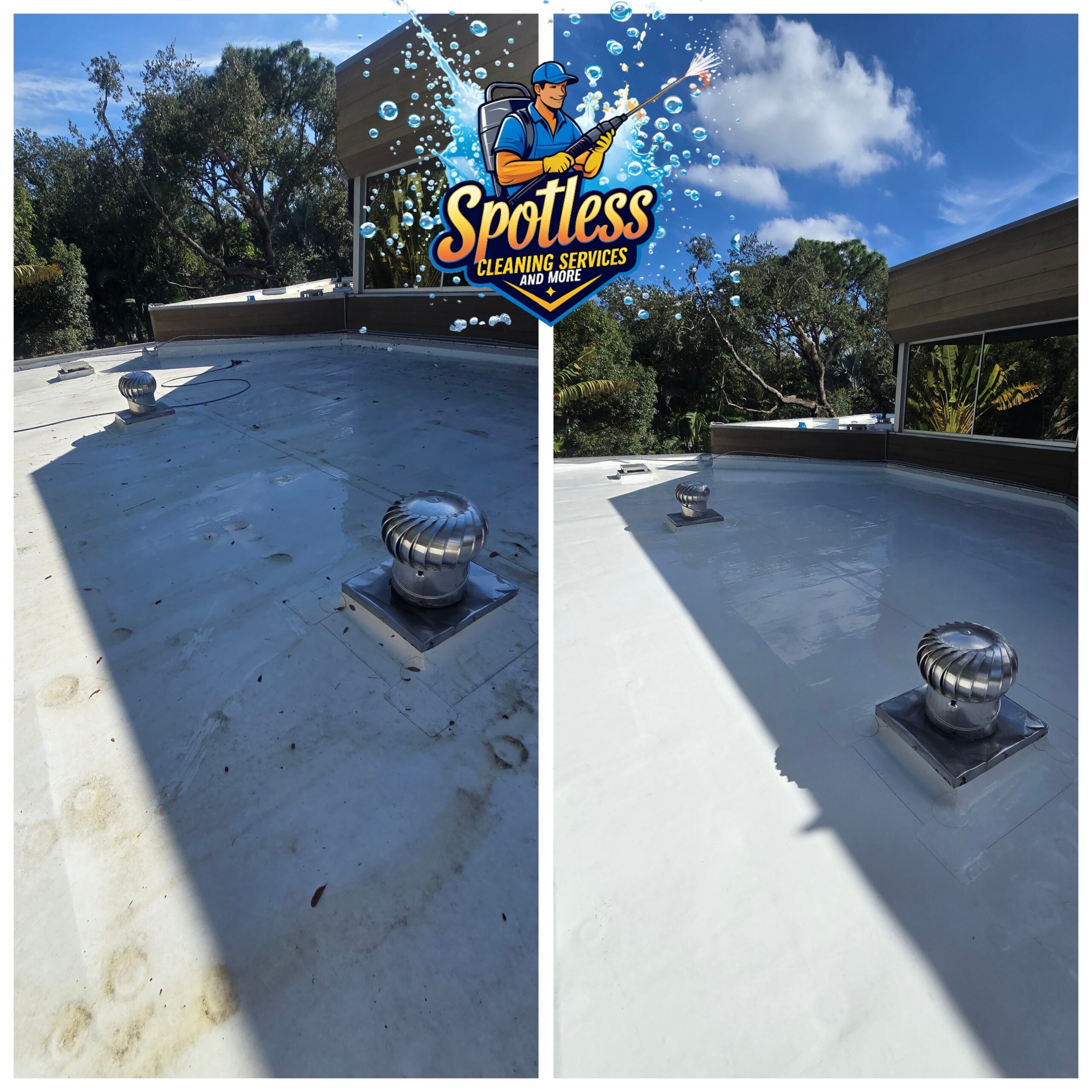 Flat Roof Cleaning