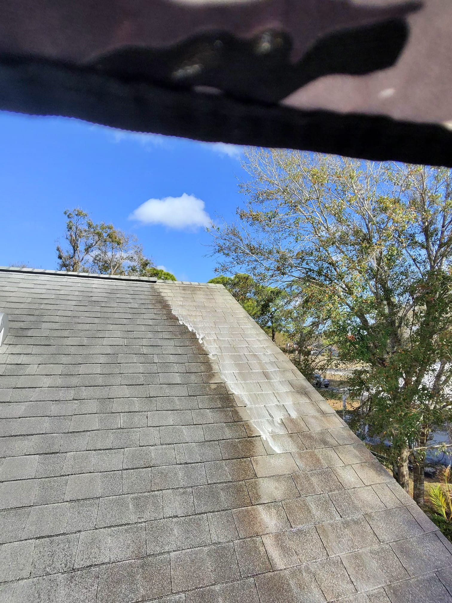 Shingle Roof Soft Washing in Parrish Florida