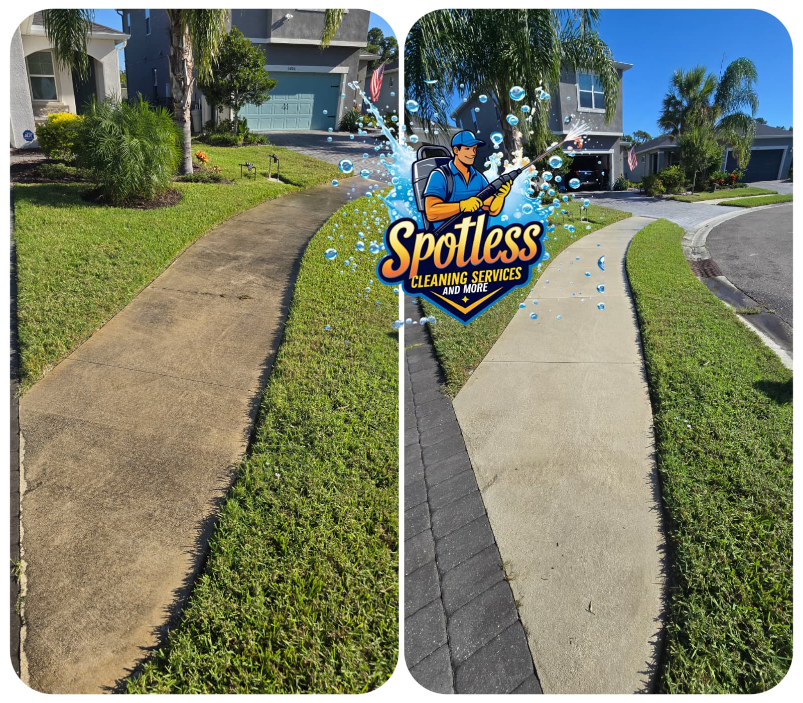 sidewalk cleaning in ellenton florida
