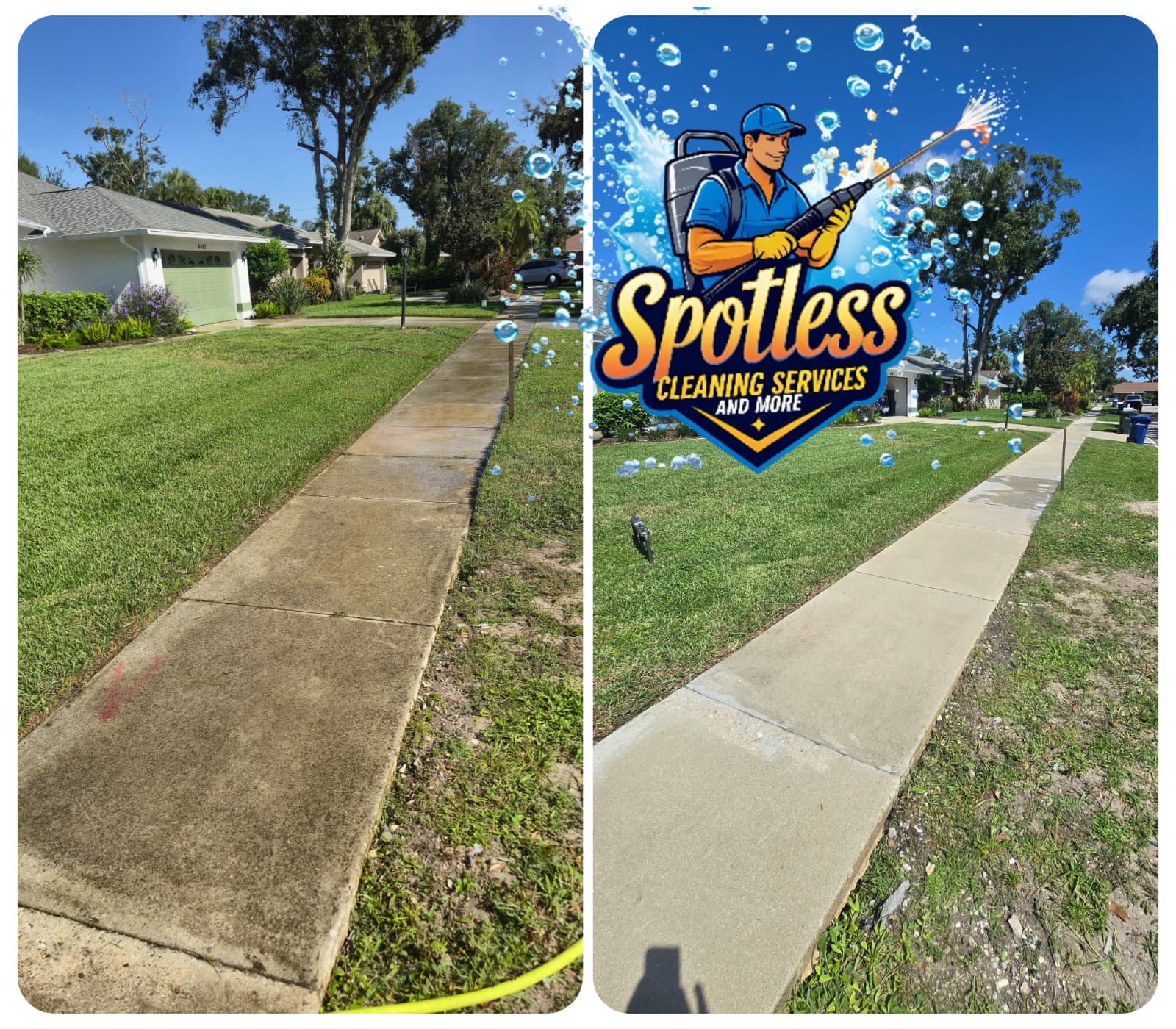 sidewalk cleaning in parrish florida