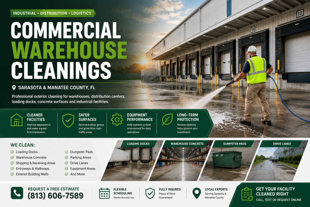 Commercial warehouse cleaning services in Sarasota and Manatee County Florida