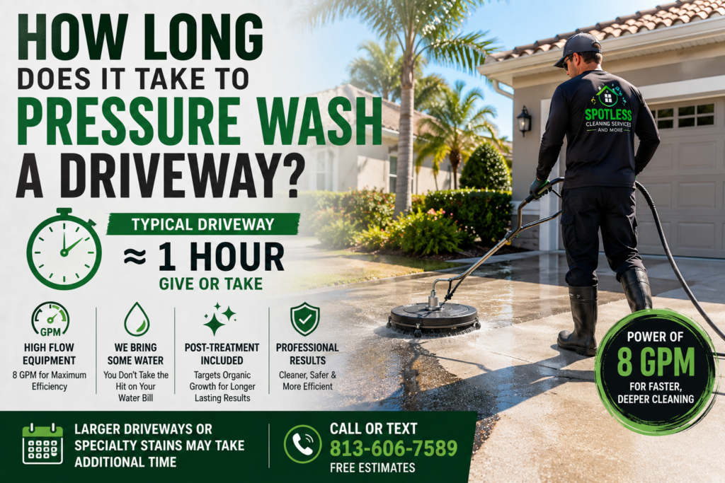 How Long Does It Take to Pressure Wash a Driveway