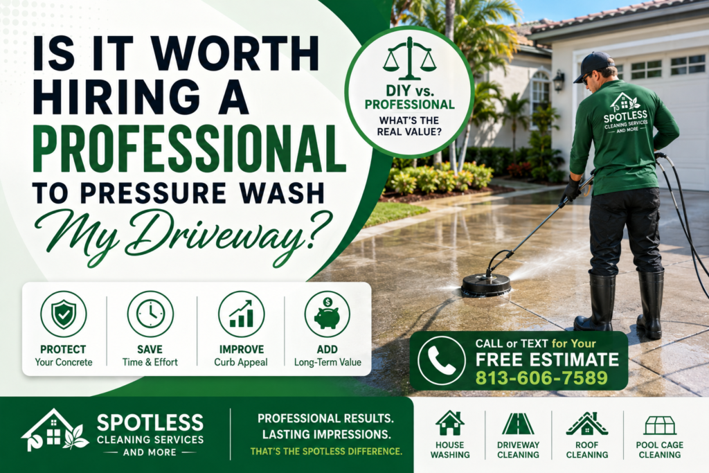 Is It Worth Hiring a Professional to Pressure Wash My Driveway