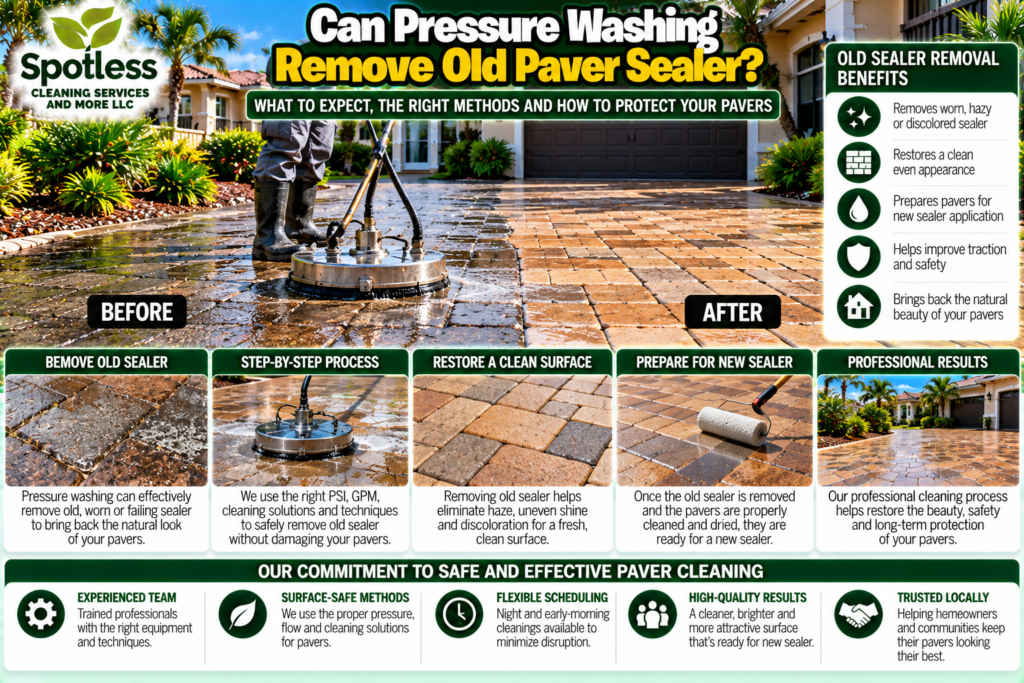 pressure washing remove old paver sealer