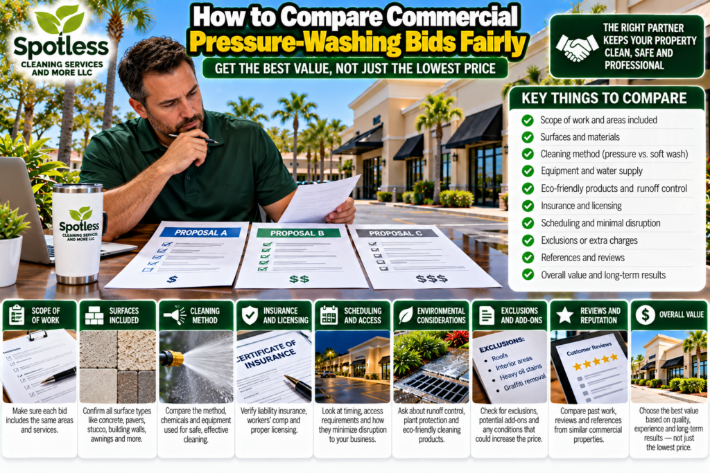 compare commercial pressure-washing bids