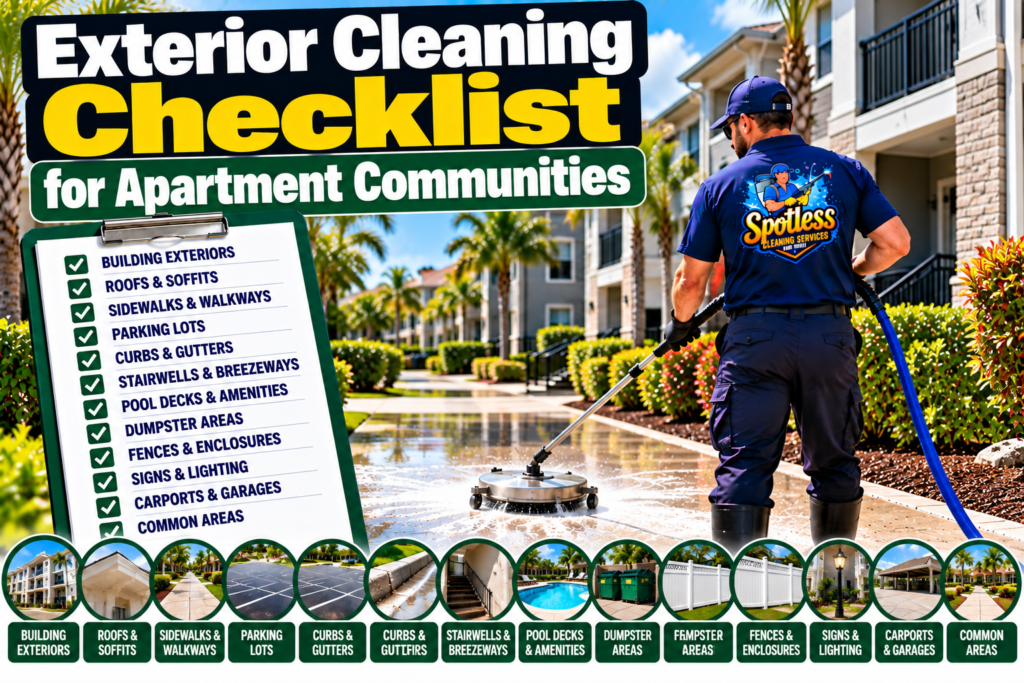 apartment exterior cleaning checklist