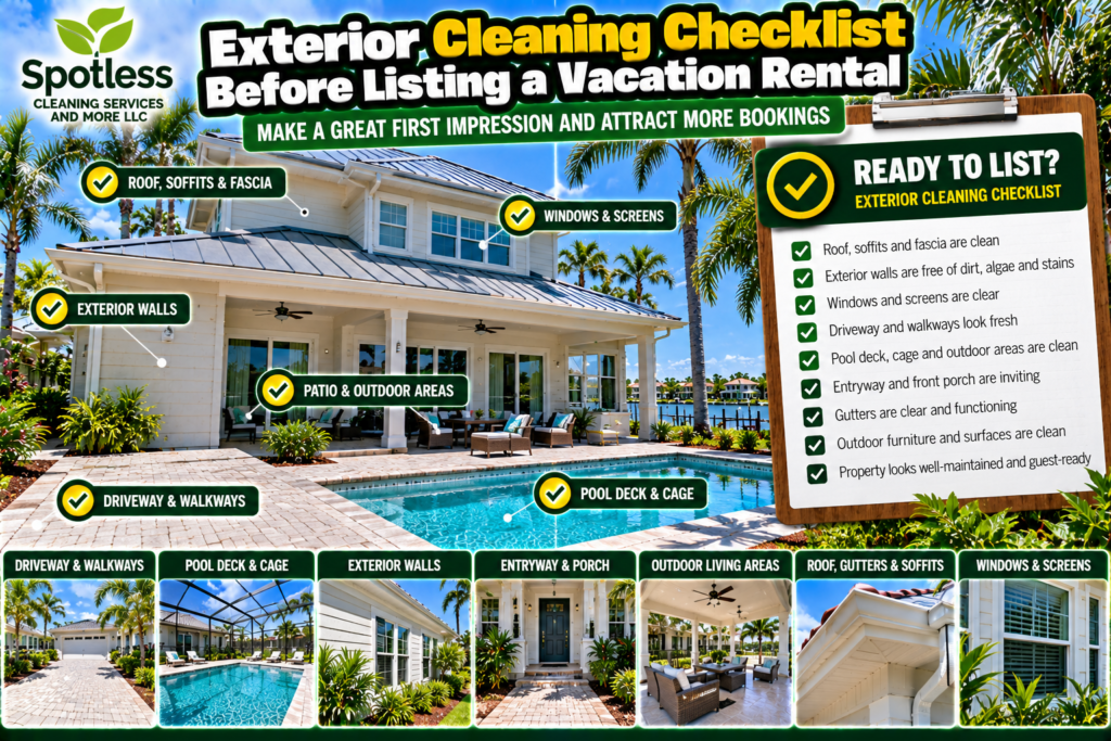 vacation rental exterior cleaning checklist