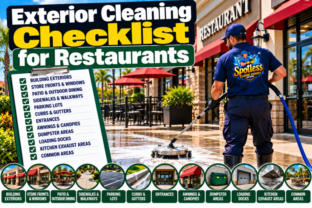restaurant exterior cleaning checklist