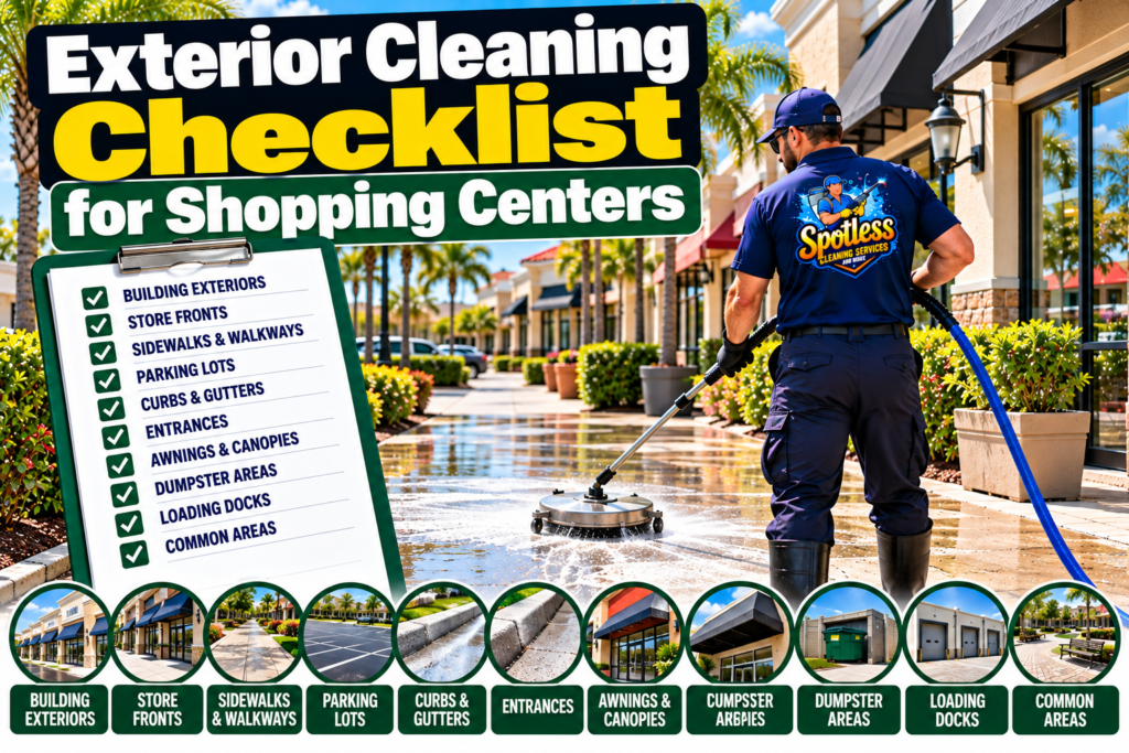 shopping center exterior cleaning checklist