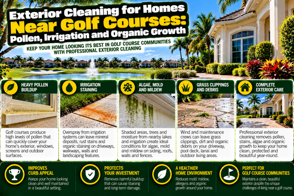 exterior cleaning for homes near golf courses