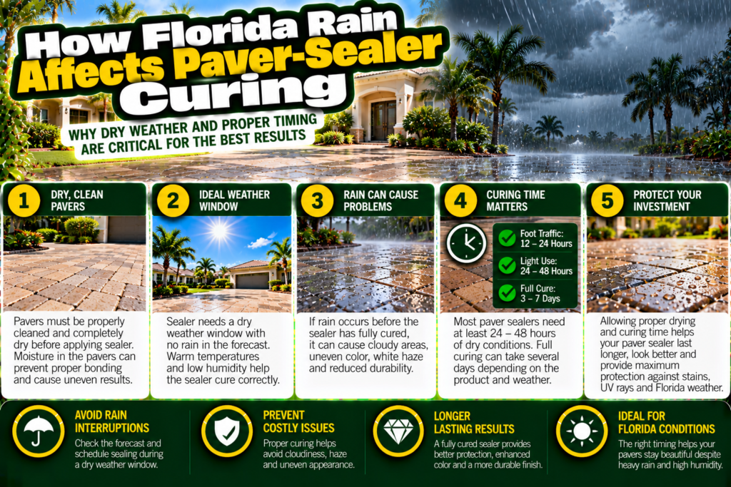 florida rain affects paver sealer curing