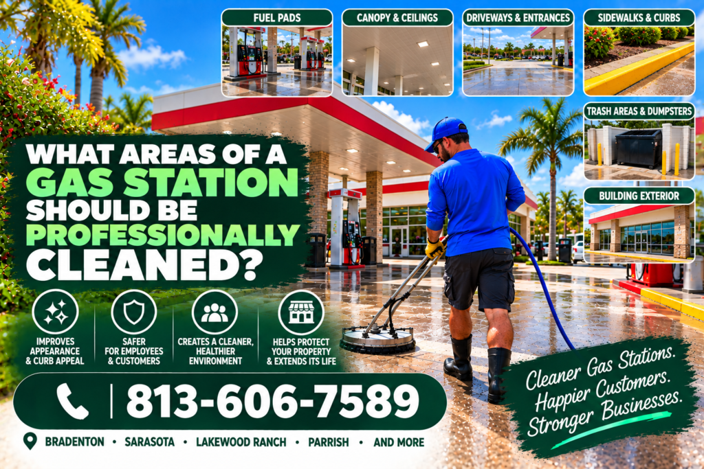 gas station exterior cleaning