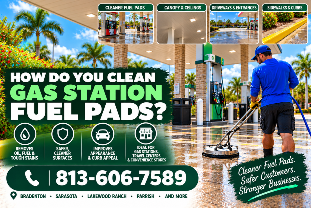 gas station fuel pad cleaning