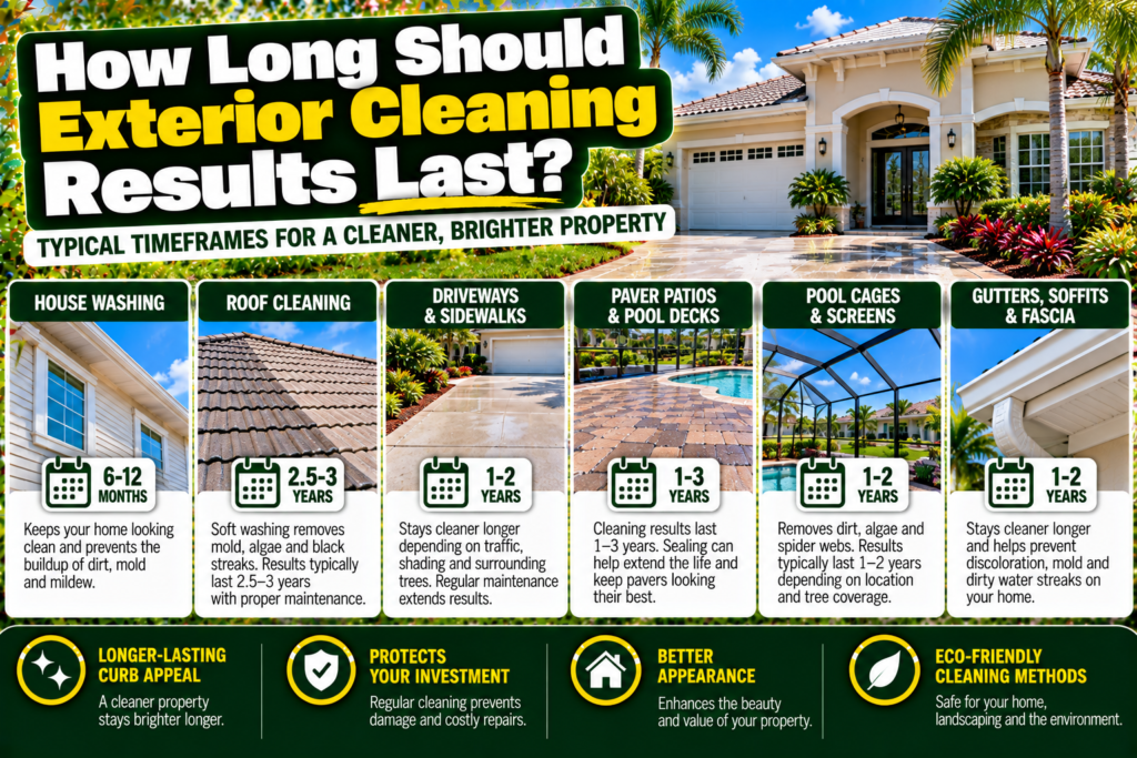 how long should exterior cleaning results last