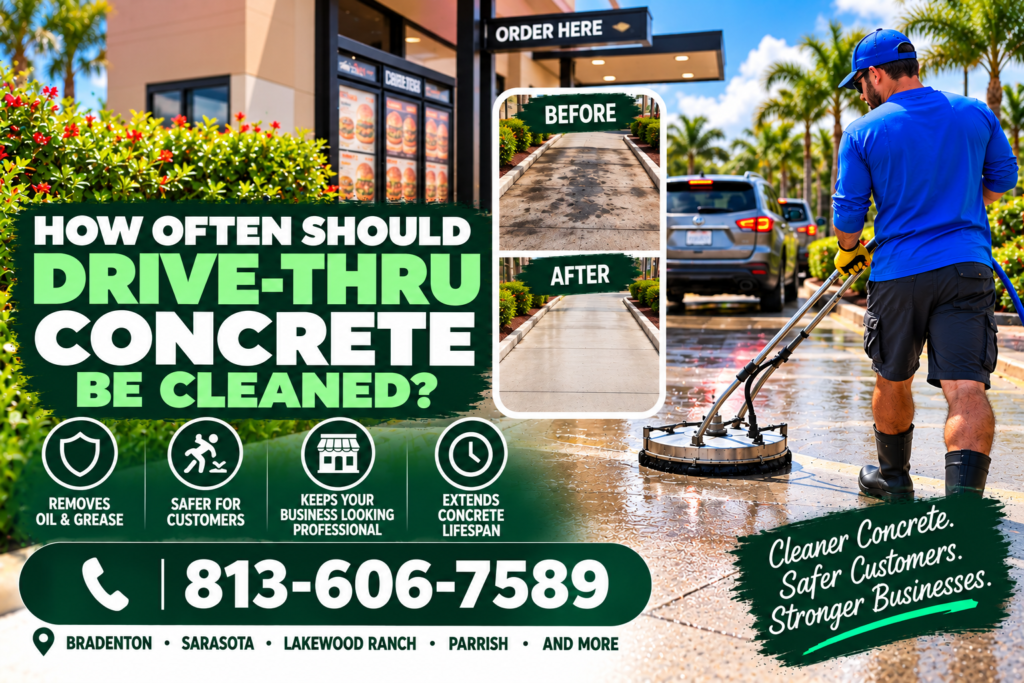drive-thru concrete cleaning