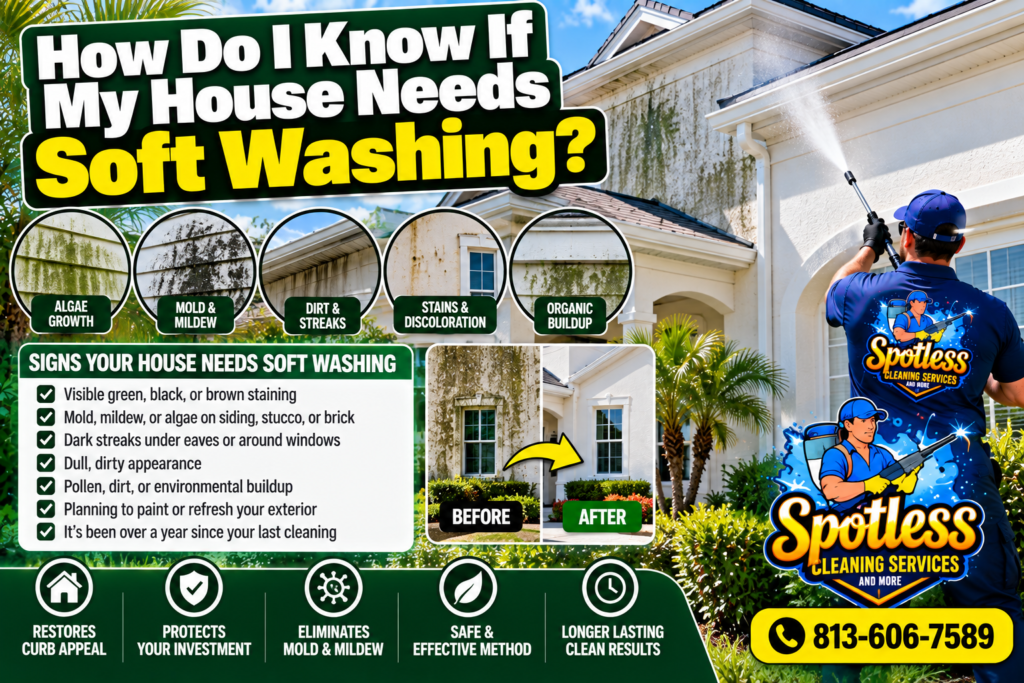 signs my house needs soft washing