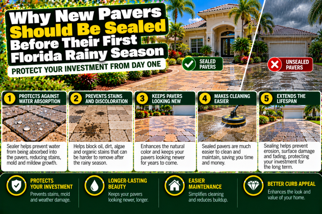 seal new pavers before florida rainy season