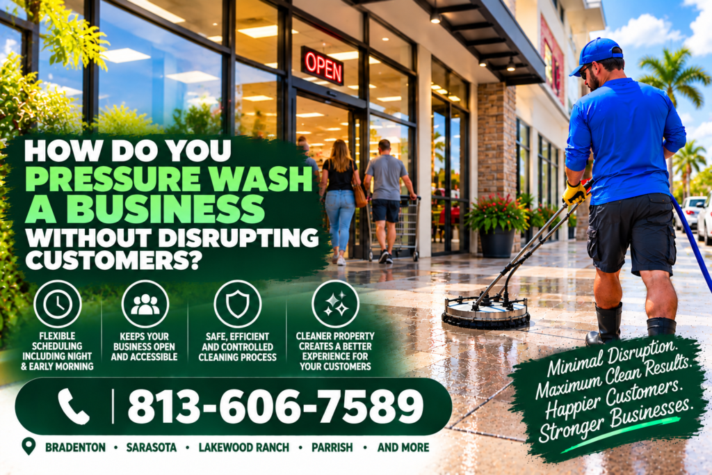 pressure wash a business