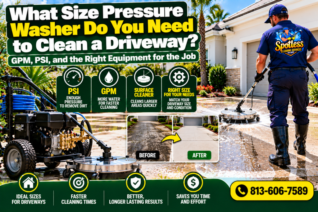 Pressure washer size for driveway