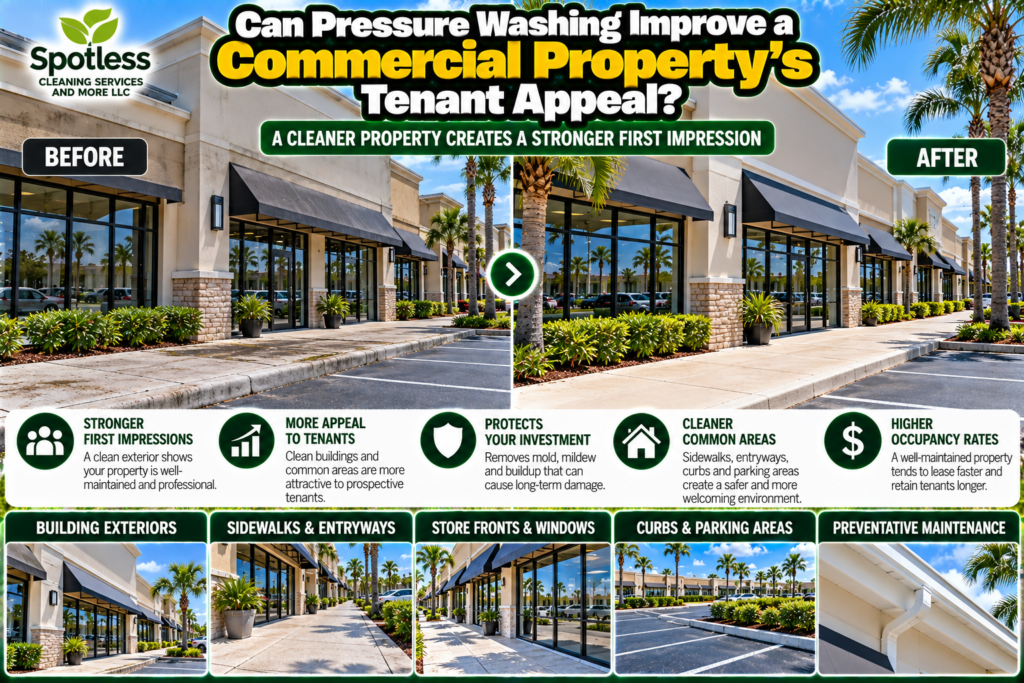 can pressure washing improve a commercial property