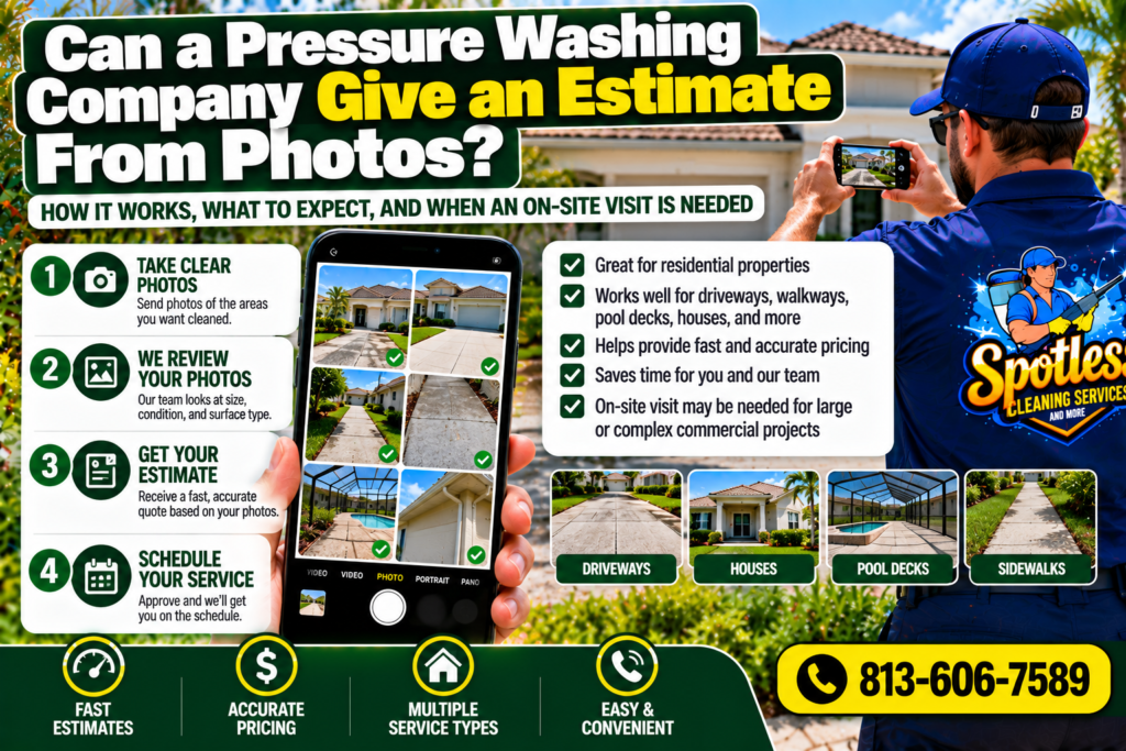 pressure washing estimate from photos