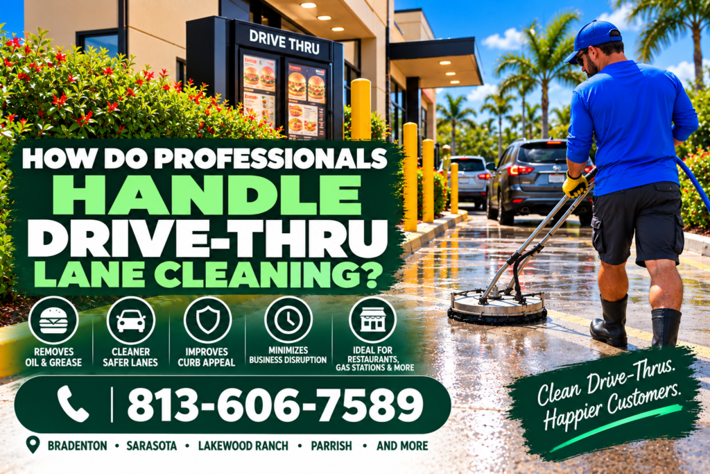 drive-thru lane cleaning