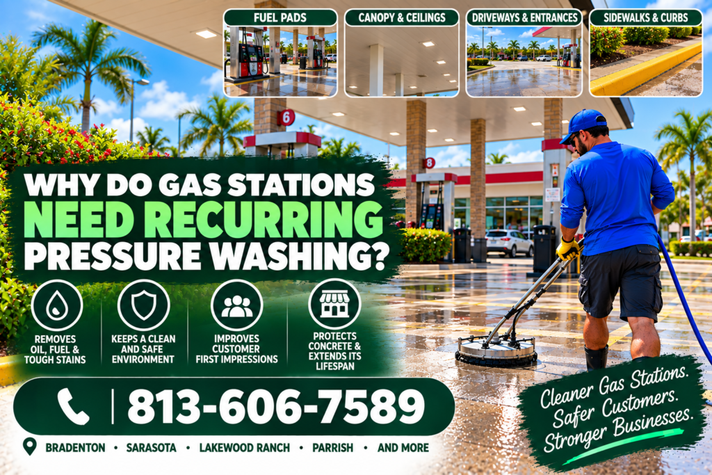 recurring gas station pressure washing