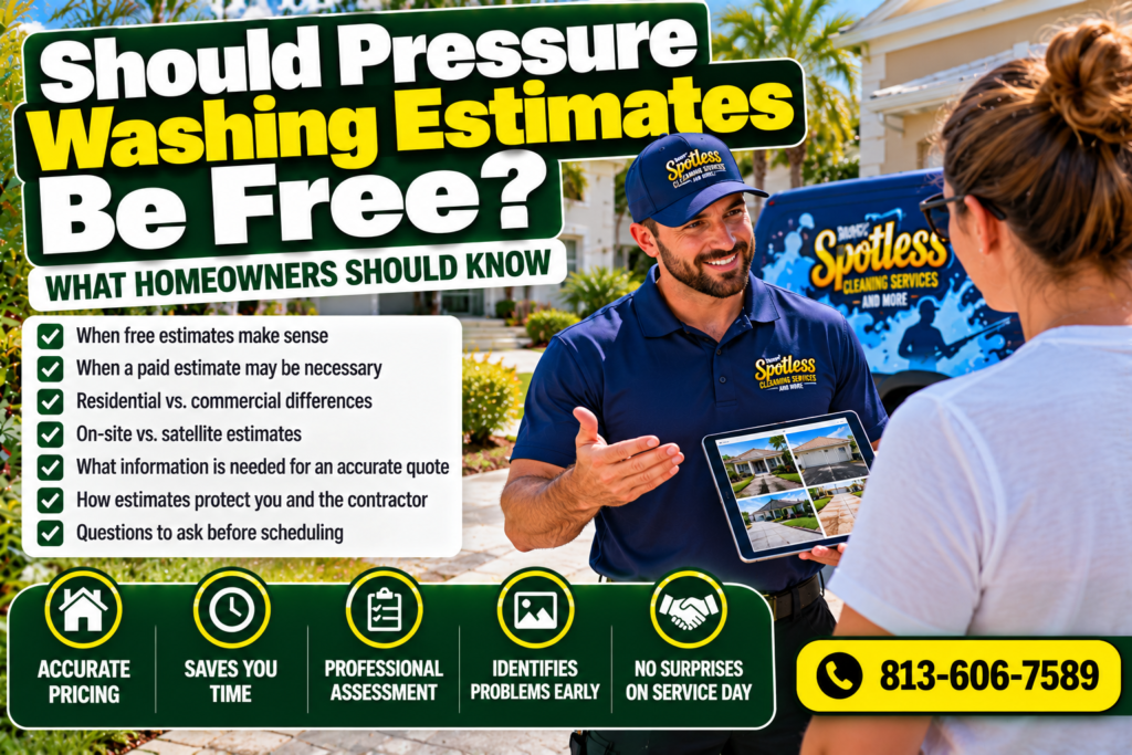 free pressure washing estimates