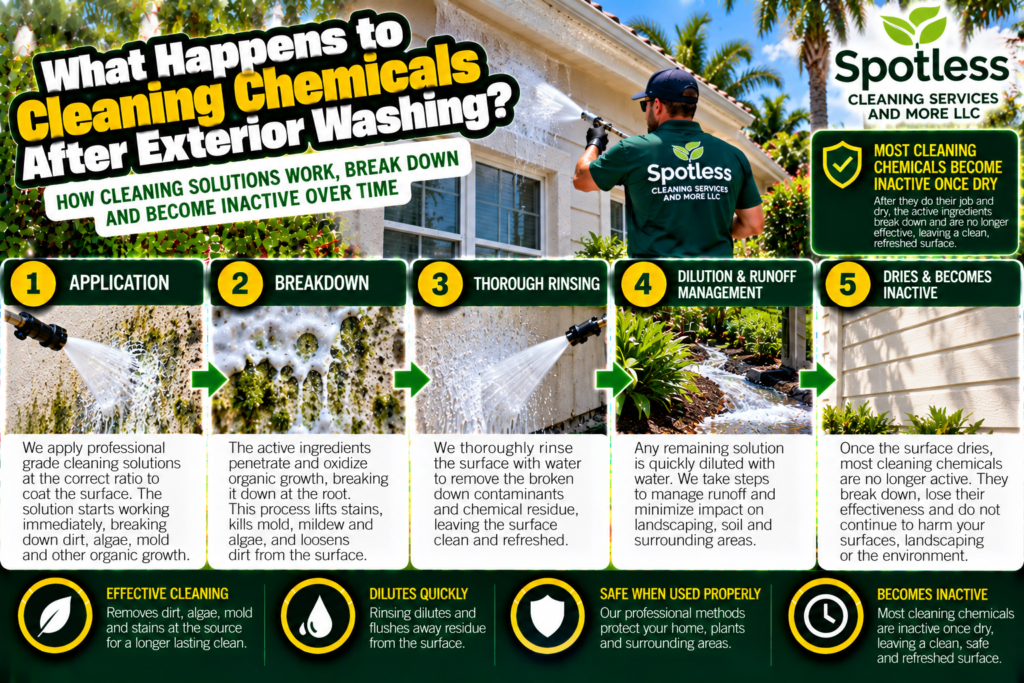cleaning chemicals after exterior washing