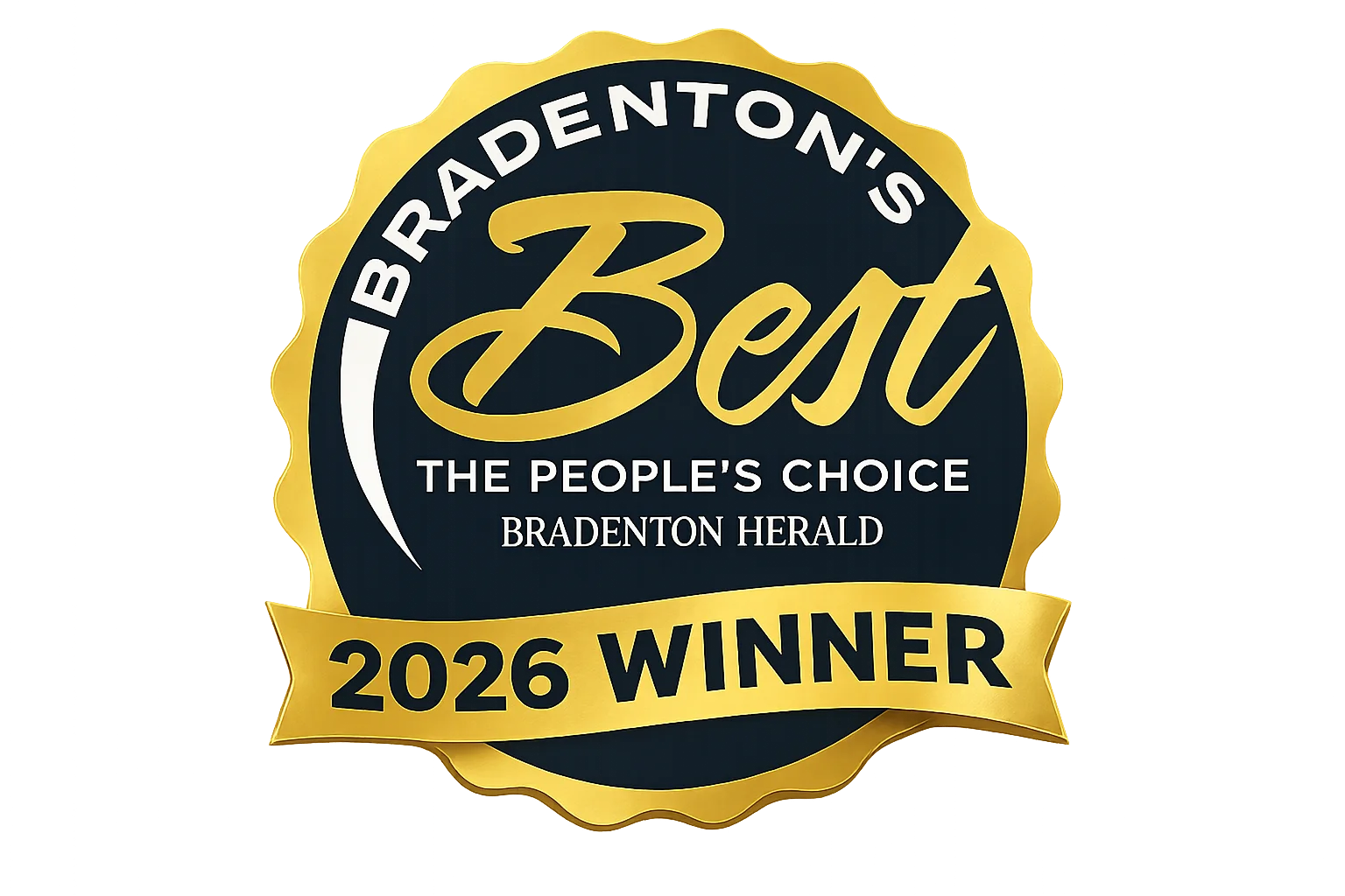 Bradenton's Best Gold Award Winner badge for Spotless Cleaning Services and More